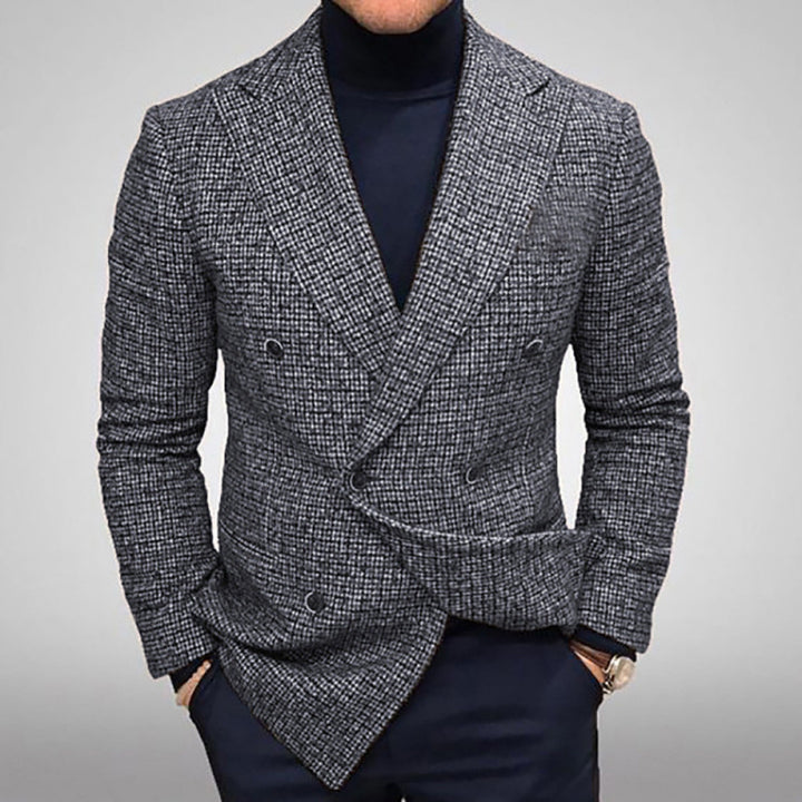 Herren Eleganter Doppelreihiger Blazer Aliams