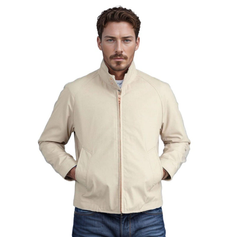 Herren sportliche Utility-Jacke mit wärmendem Innenfutter und stylischem Kragen Aliams
