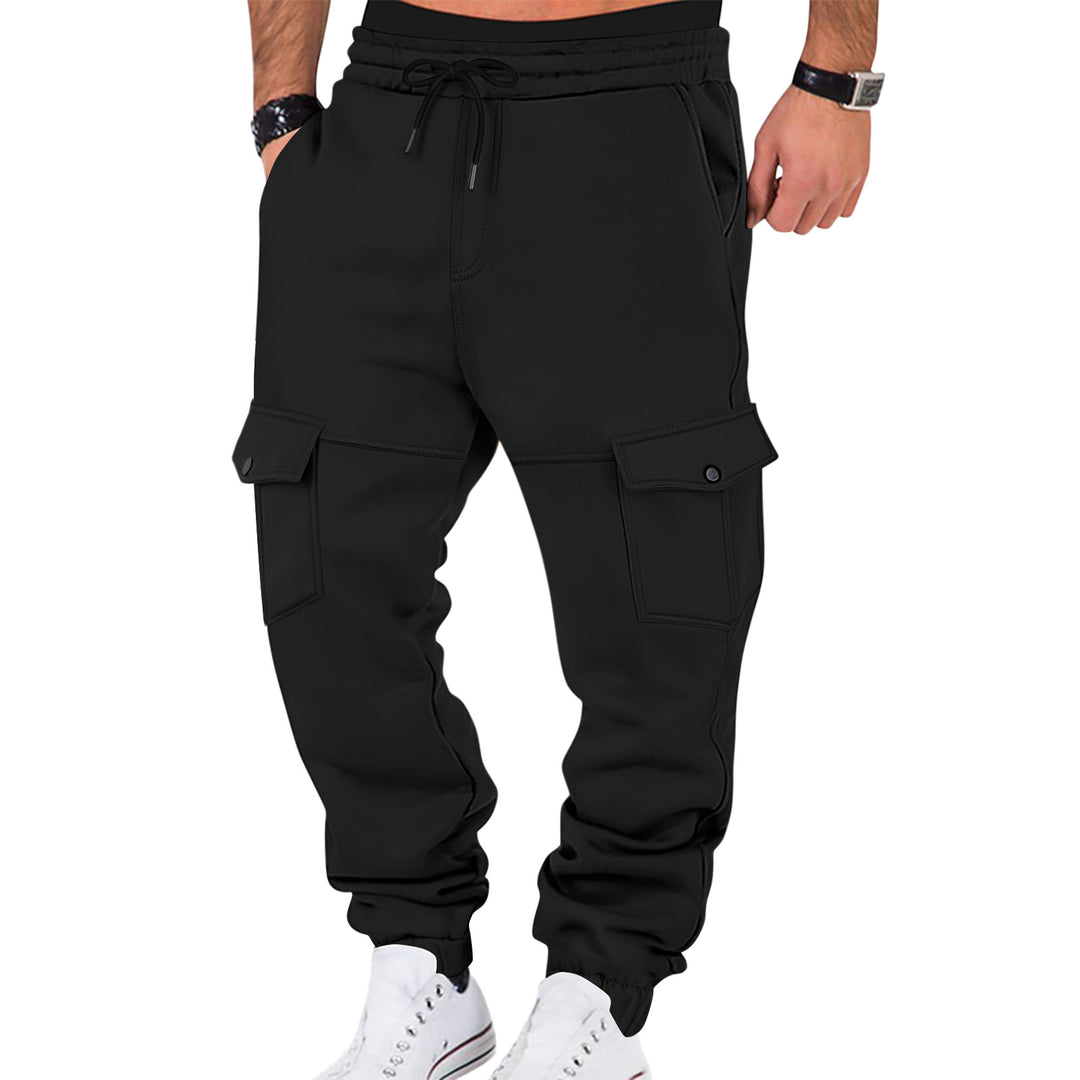 Herren Cargo-Jogginghose mit seitlichen Taschen und elastischem Bund Aliams