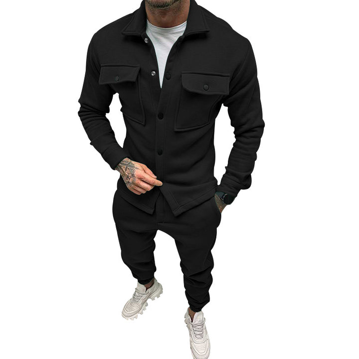 Herren Utility-Jacke mit Taschen und elastischer Hose Aliams