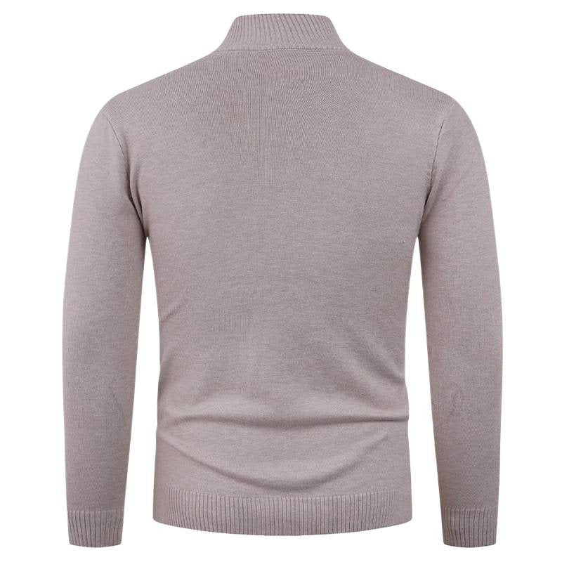 Herren Strukturierter Pullover mit ZIP-Kragen Aliams
