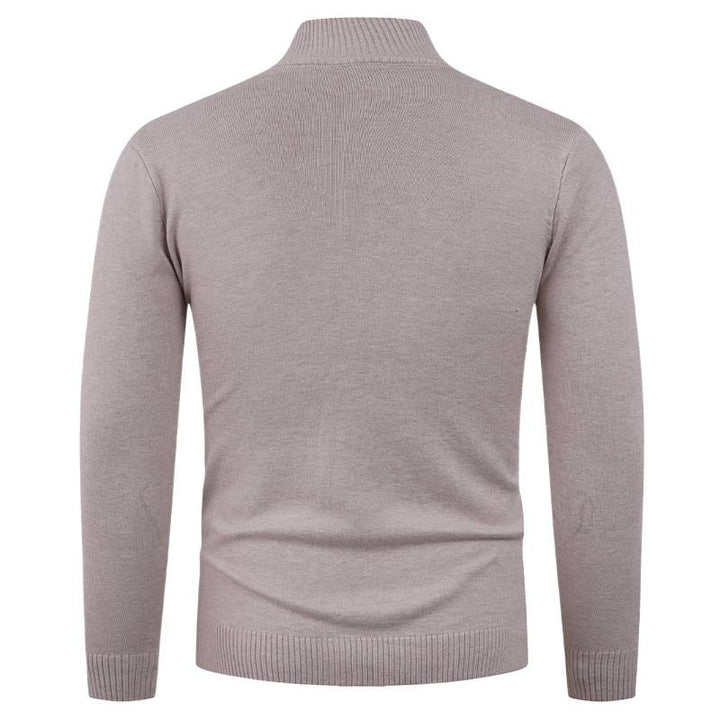 Herren Strukturierter Pullover mit ZIP-Kragen Aliams