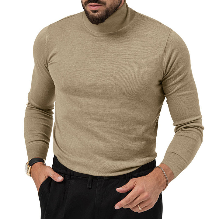 Herren Eleganter Rollkragenpullover aus weichem Strickstoff Aliams