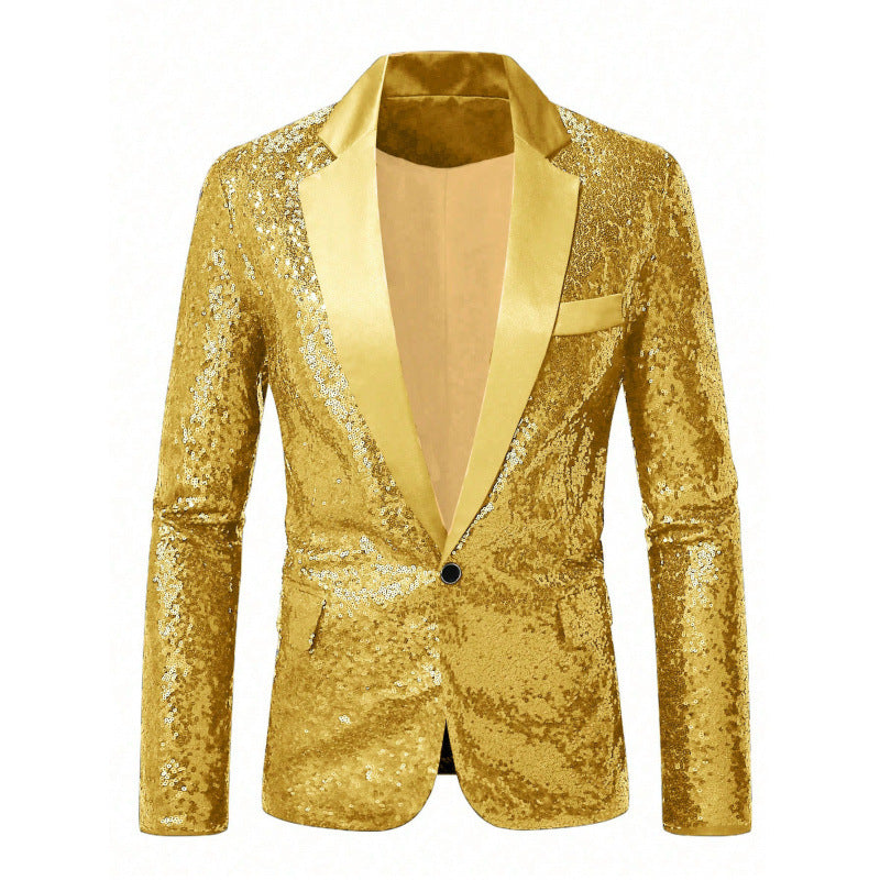Herren Glamouröser Pailletten-Anzugblazer Aliams