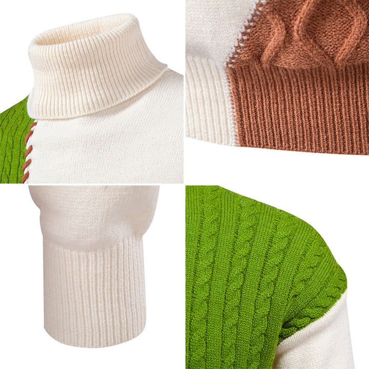 Herren Rollkragenpullover mit einzigartigem Strickdesign Aliams