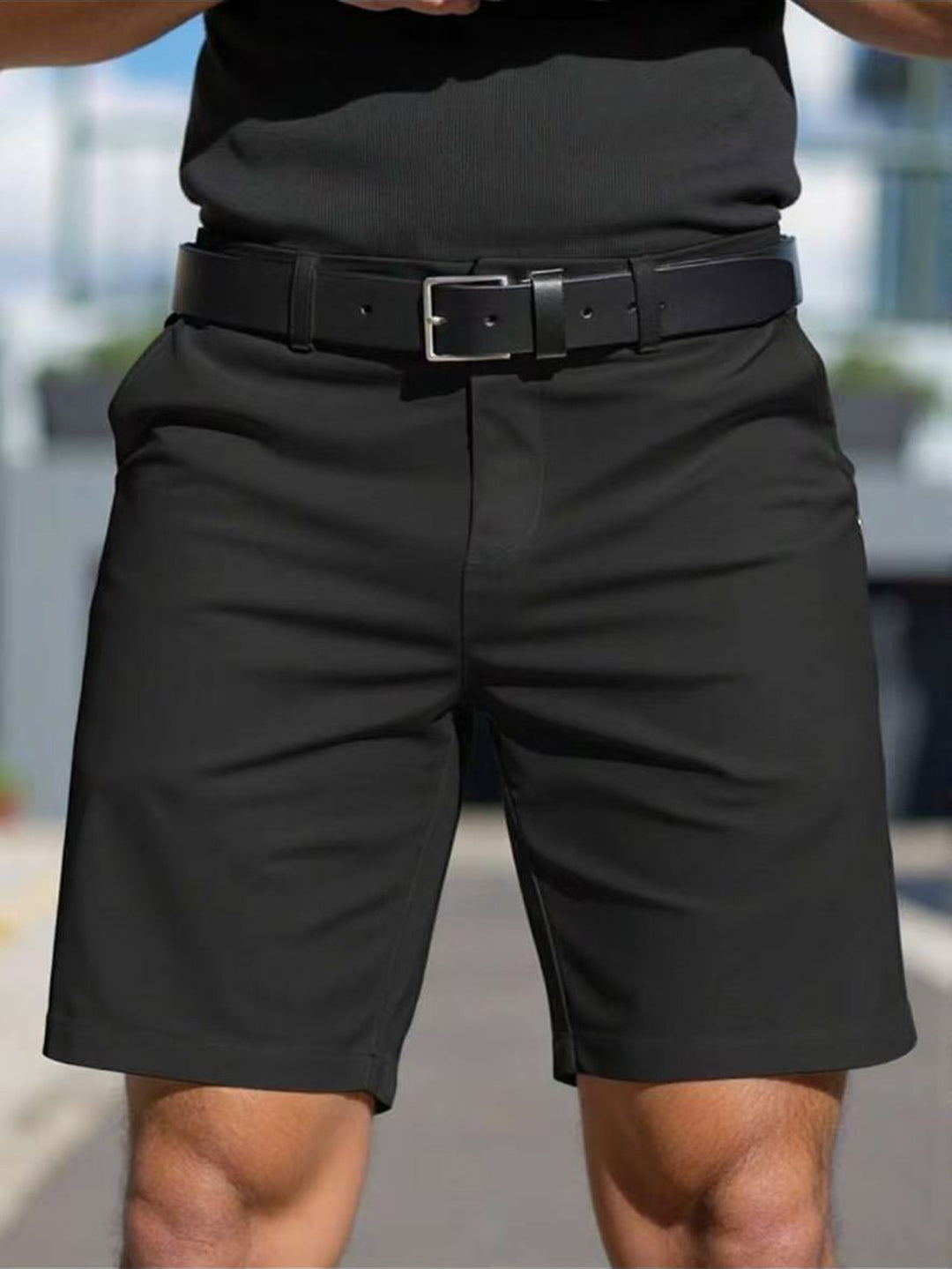 Herren multifunktionale kurze Hose mit elastischem Bund und praktischen Seitentaschen Aliams