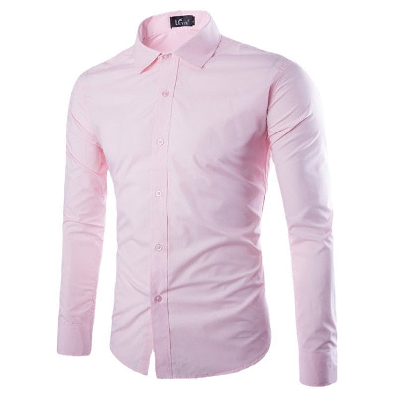 Herren elegante Langarmhemd Aliams
