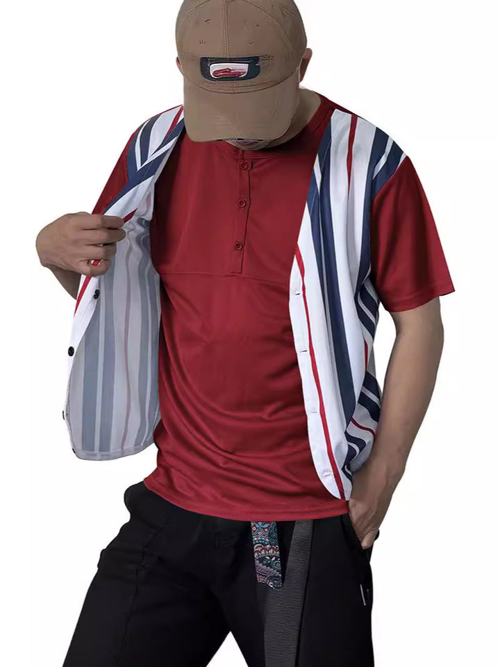 Herren Sportliches Hemd mit vielseitiger Weste Aliams