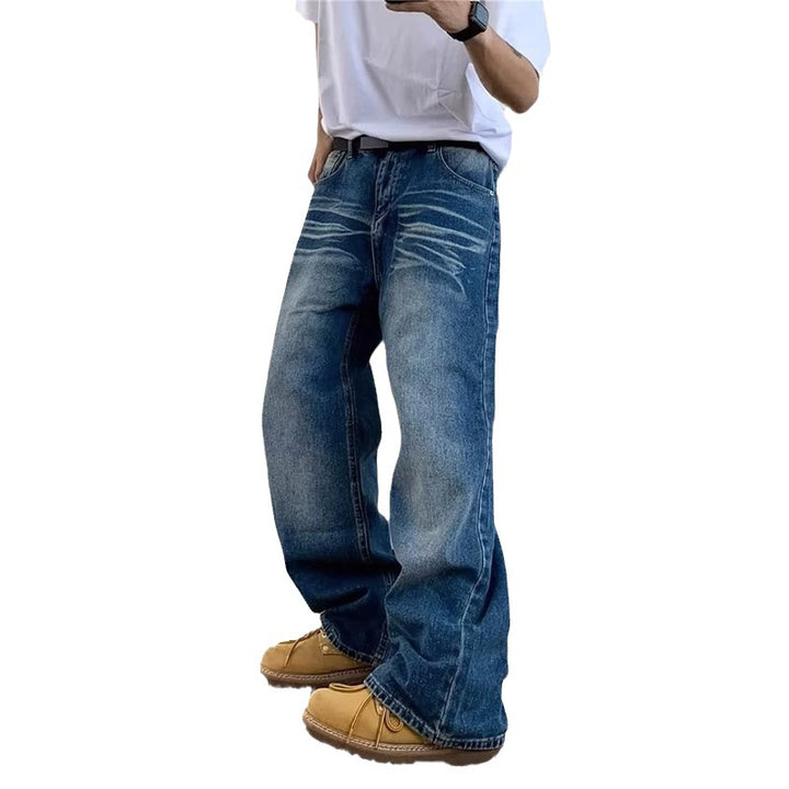 Herren weite Jeans mit lässigem Schnitt Aliams
