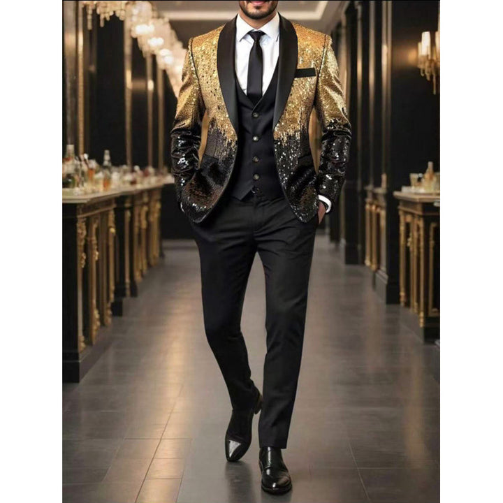 Herren Glamouröser Pailletten-Sakko Aliams