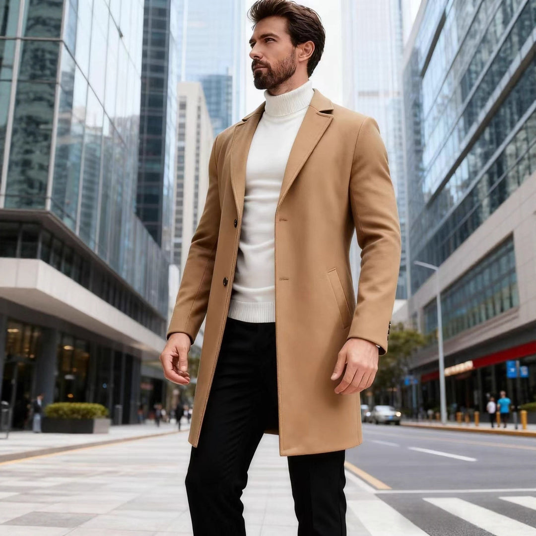 Herren eleganter Wollmantel Aliams