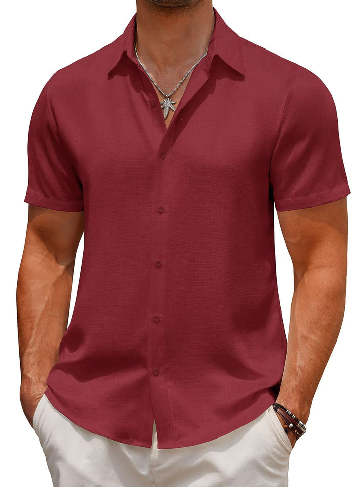 Herren Elegantes Kurzarmhemd mit Modernem Schnitt Aliams