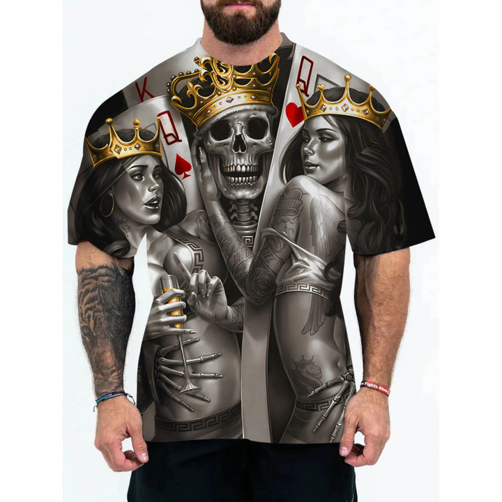 Herren Galaxy Print Kurzarm-T-Shirt Aliams