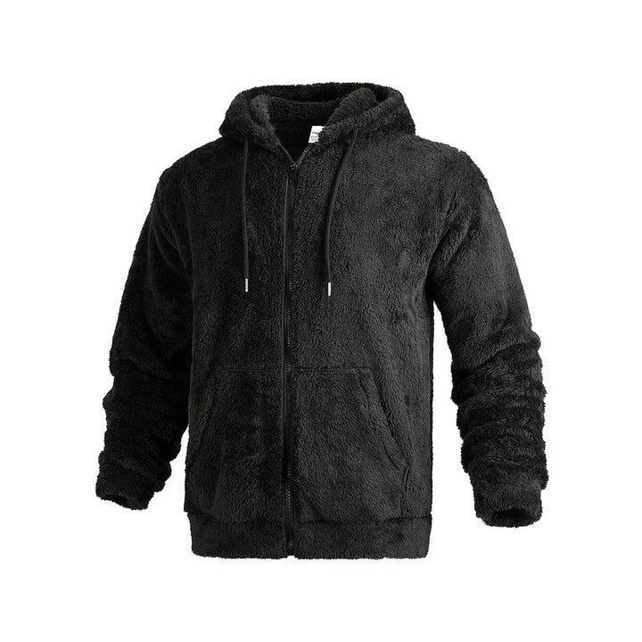 Herren weicher Fleece-Hoodie mit praktischen Taschen und Reißverschluss Aliams