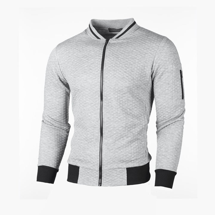 Herren Sportliche Steppjacke mit Reißverschluss und Kontrastdetails Aliams