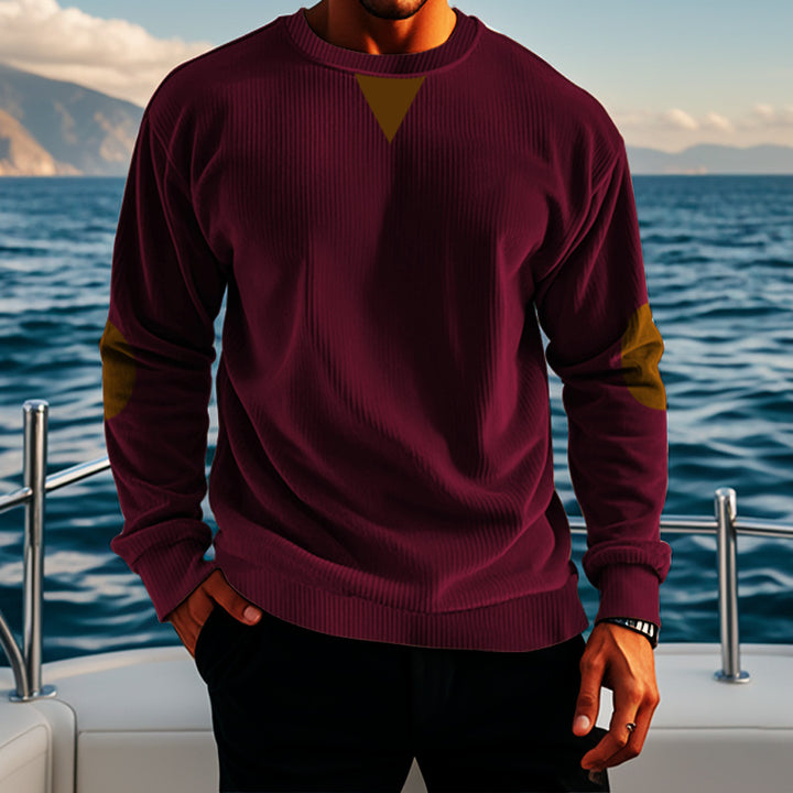 Herren komfortabler Fleece-Pullover mit Struktur Aliams
