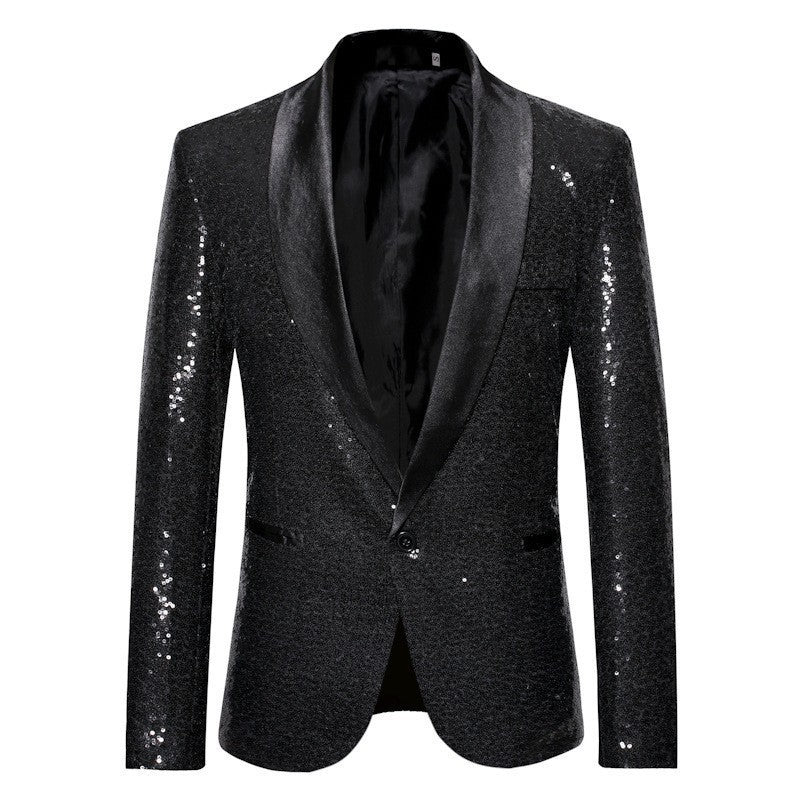 Herren Funktionsjacke aus glitzerndem Paillettenmaterial Aliams