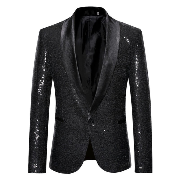 Herren Funktionsjacke aus glitzerndem Paillettenmaterial Aliams