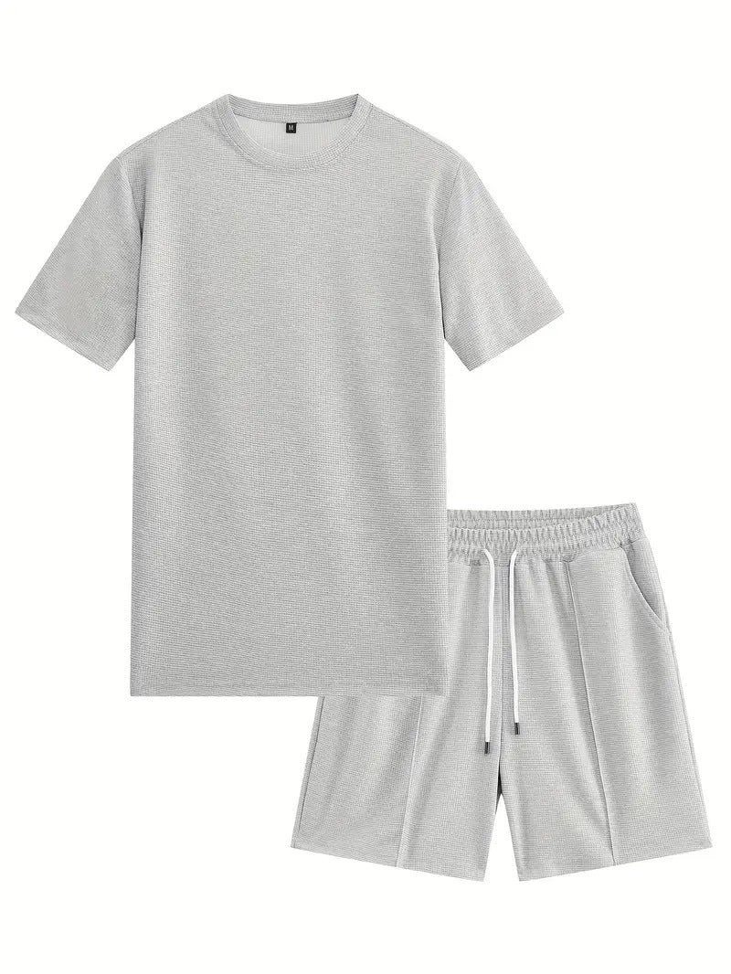 Herren komfortables Freizeit-Set mit hochwertigem T-Shirt und Shorts Aliams