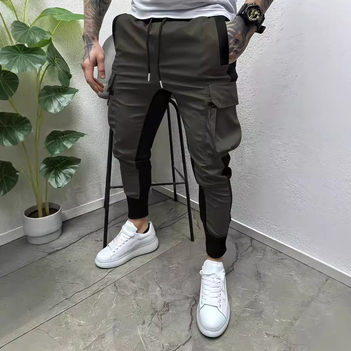 Herren Sportliche Cargo-Jogginghose mit multifunktionalen Taschen und elastischem Bund Aliams