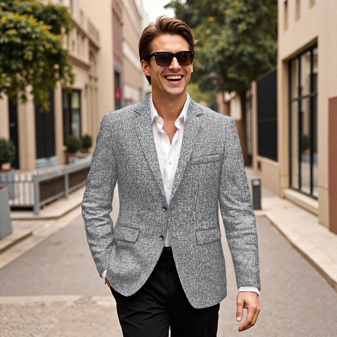 Herren eleganter strukturierter Blazer mit modischem Design und hochwertigen Materialien Aliams