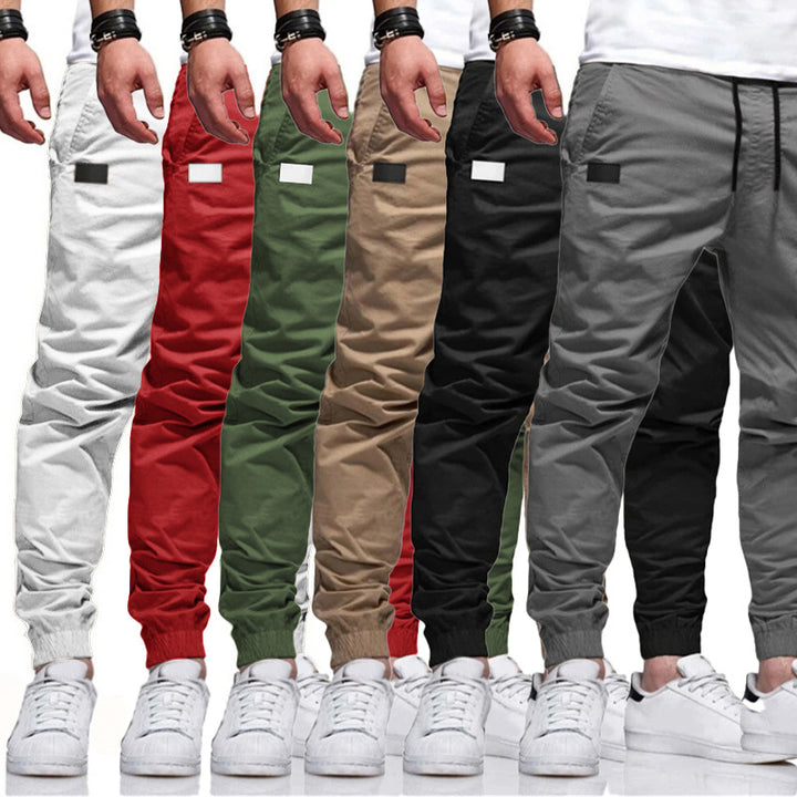 Herren Bequeme und stylische Freizeit-Hose mit Gummizug und praktischen Taschen Aliams