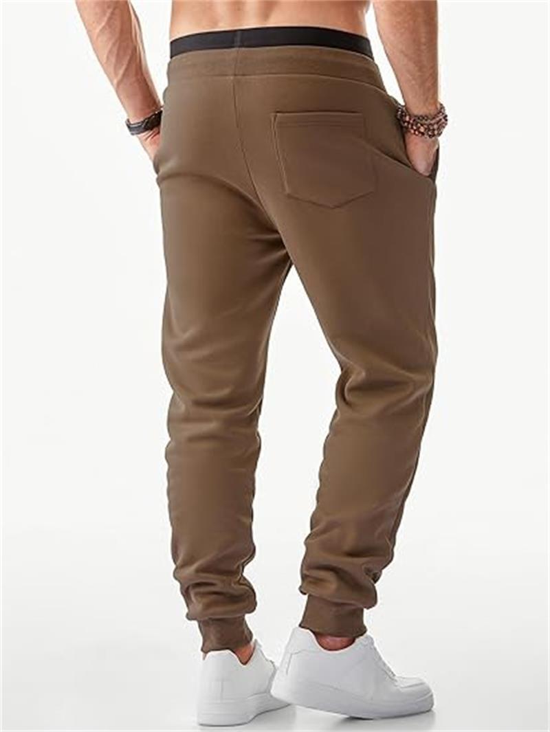 Herren Komfortable Jogginghose mit verstellbarem Bund und seitlichen Reißverschlusstaschen Aliams