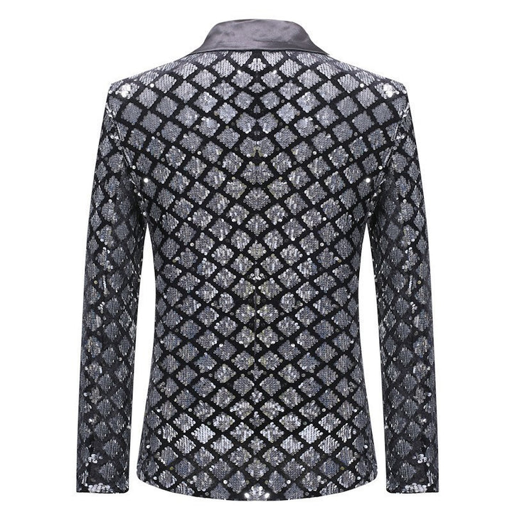 Herren Glamouröser Paillettenblazer Aliams