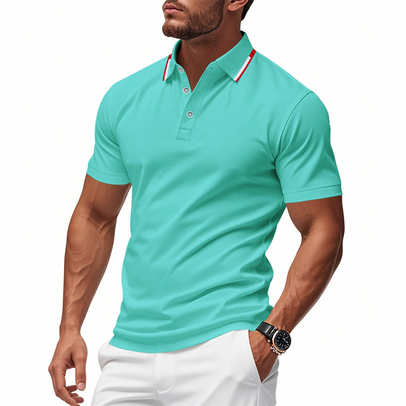 Herren Kurzarm Poloshirt mit stylishem Kragen und atmungsaktivem Material Aliams