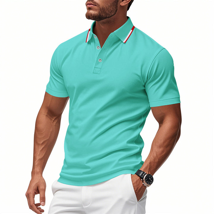 Herren Kurzarm Poloshirt mit stylishem Kragen und atmungsaktivem Material Aliams