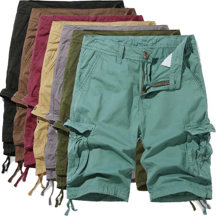 Herren Cargo-Shorts mit praktischen Taschen und verstellbarem Kordelzug Aliams