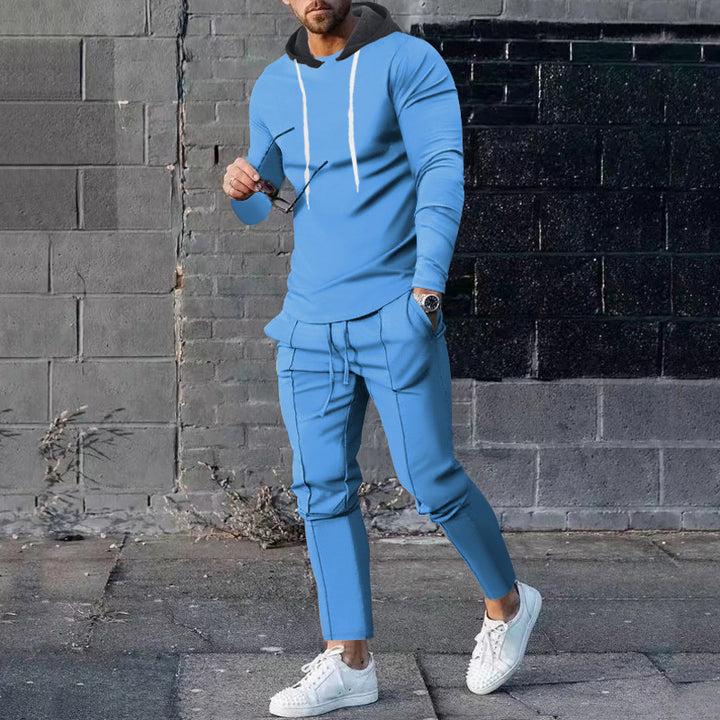 Herren sportliches Hoodie- und Jogginghose-Set mit modernem Design Aliams