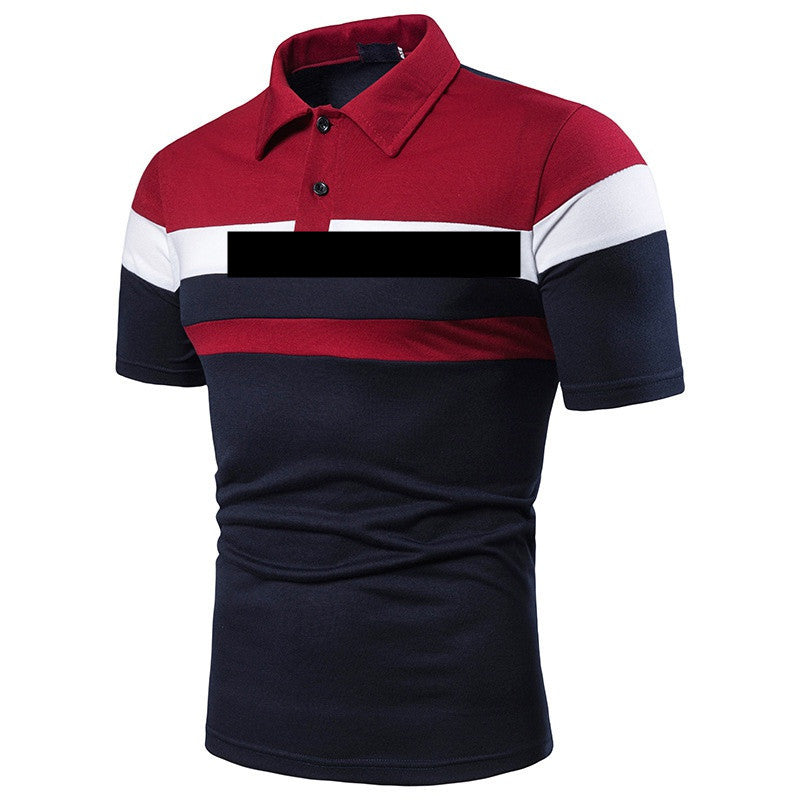 Herren Kurzarm Poloshirt mit modernen Farbstreifen Aliams