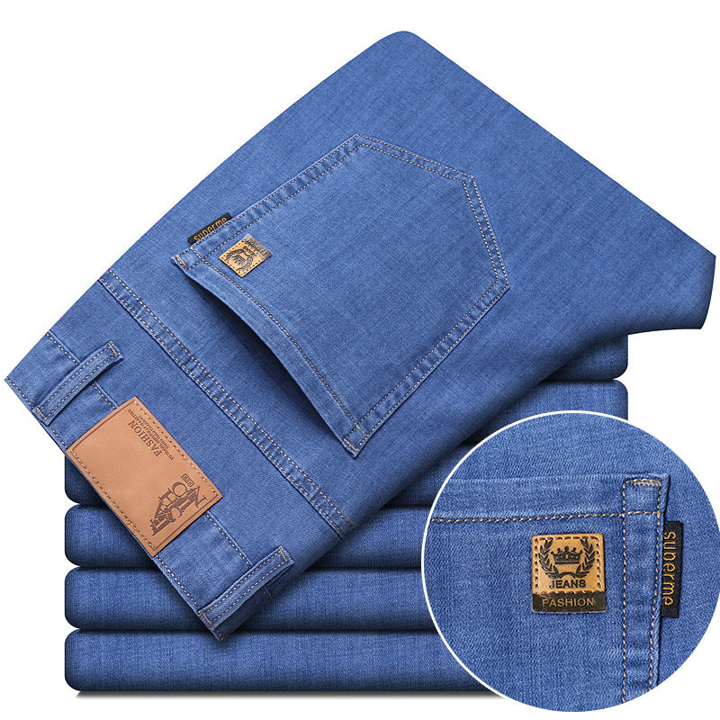 Herren hochwertige Denim-Hose mit funktionalen Taschen Aliams