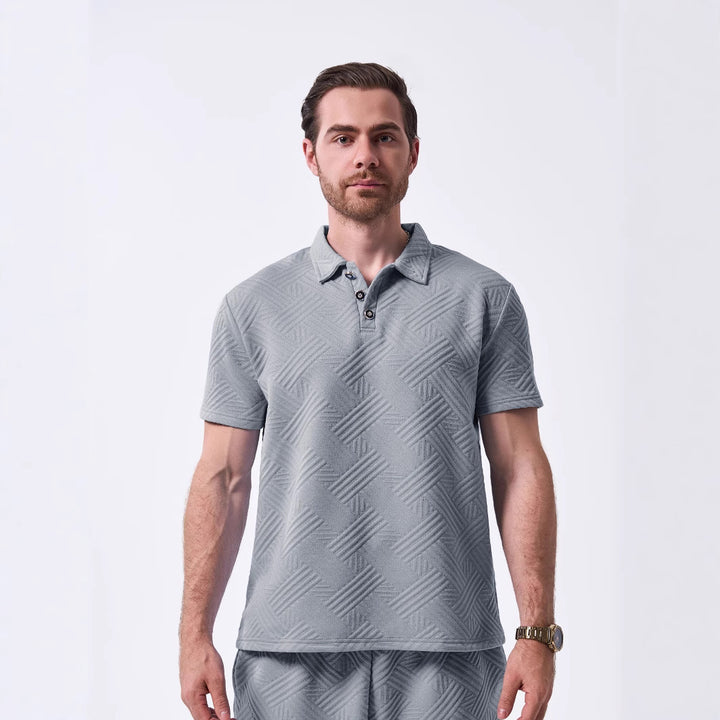 Herren Poloshirt mit strukturiertem Design Aliams