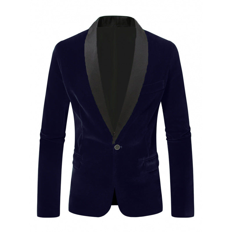 Herren Samt Blazer mit elegantem Revers Aliams