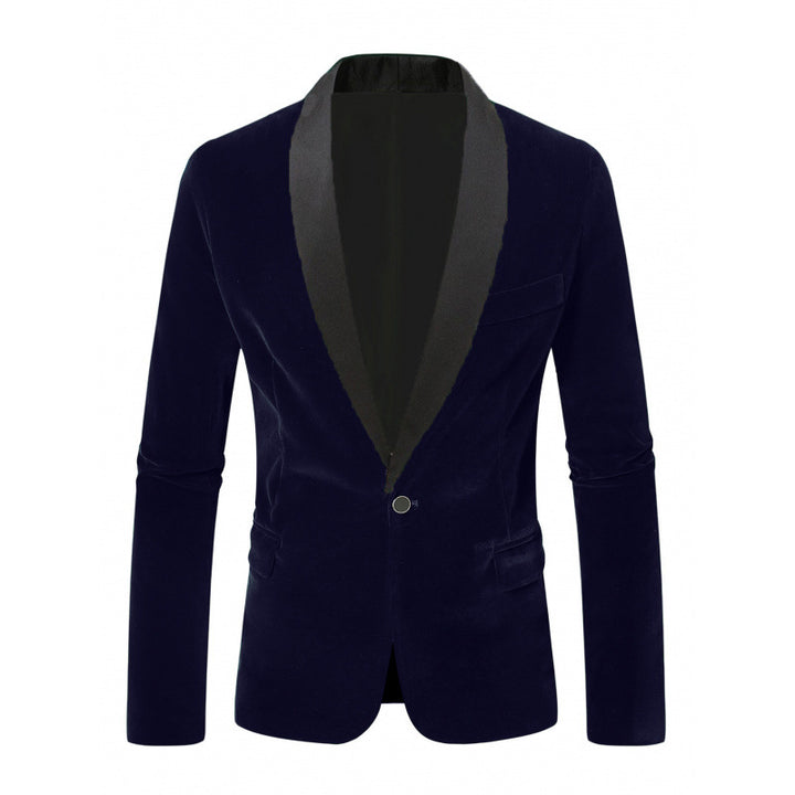 Herren Samt Blazer mit elegantem Revers Aliams