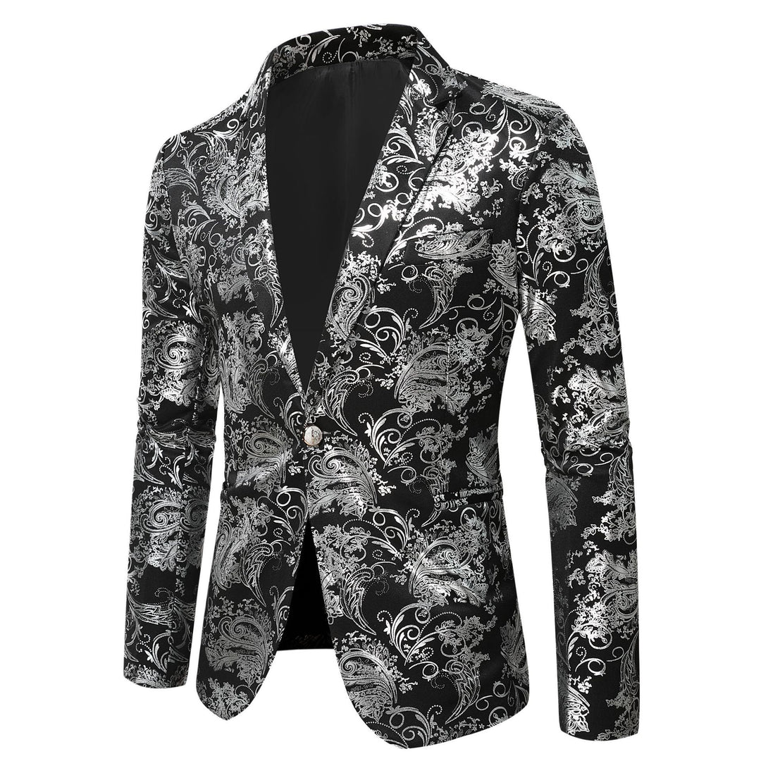 Herren eleganter Pailletten Blazer im Barockstil Aliams
