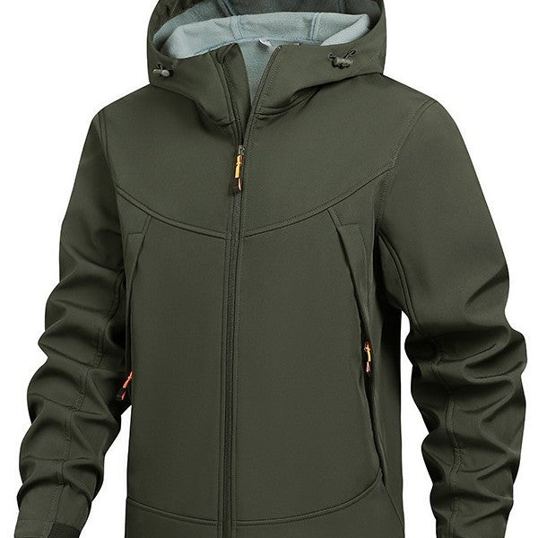 Herren Funktionsjacke mit verstellbarem Kapuzenkragen und atmungsaktivem Gewebe Aliams