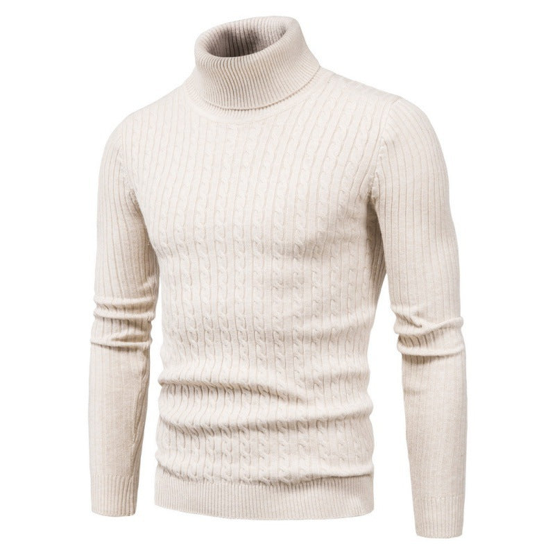 Herren Rollkragenpullover mit Zopfmuster Aliams
