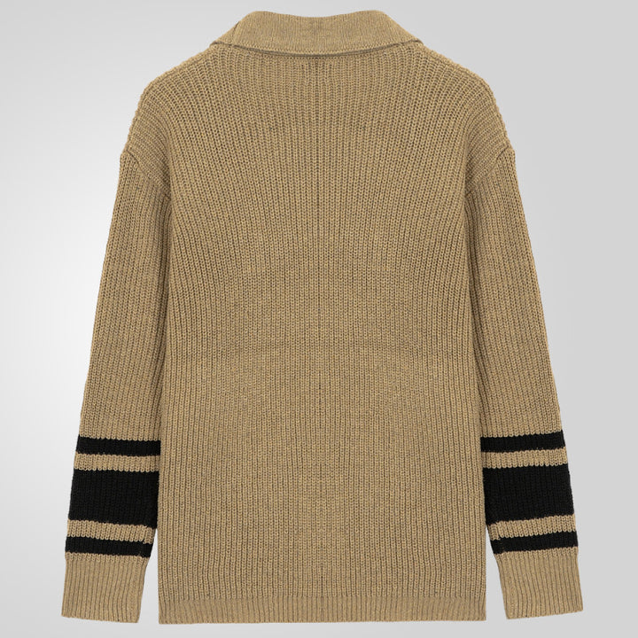 Herren Grobstrickcardigan mit modernen Details und praktischen Taschen Aliams