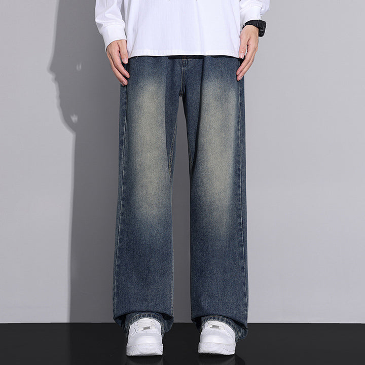 Herren weite Denim-Jeans im modernen Used-Look Aliams