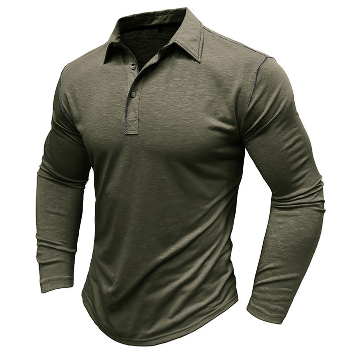 Herren Funktions-Langarmshirt mit modernem Kragen und sportlicher Passform Aliams