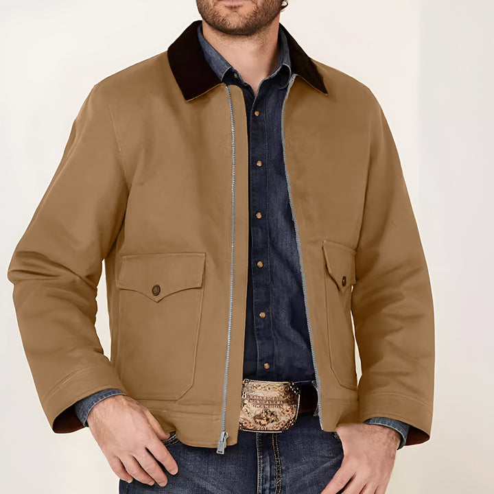 Herren rustikale Utility-Jacke mit praktischen Taschen Aliams