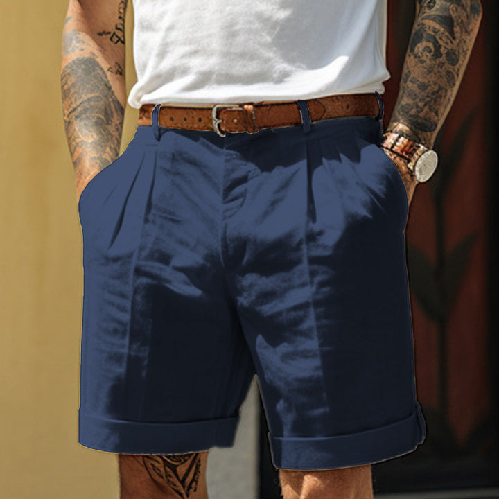 Herren Shorts aus atmungsaktivem Leinen mit praktischem Taschen-Design Aliams