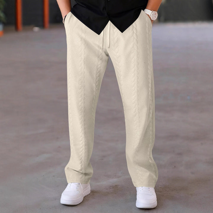 Herren Freizeit-Hose mit innovativem Textilmuster und elastischem Bund Aliams