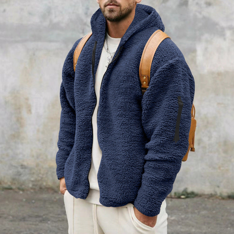 Herren Fleecejacke mit Kapuze Aliams