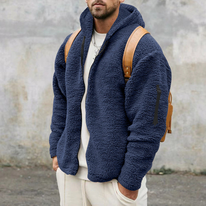 Herren Fleecejacke mit Kapuze Aliams