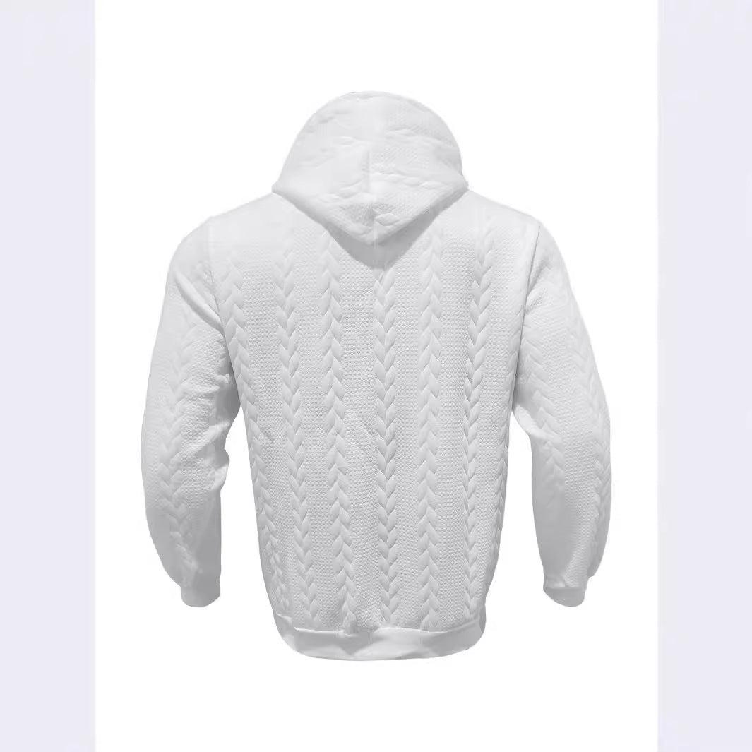 Herren Hoodie mit strukturiertem Design und Kängurutasche Aliams