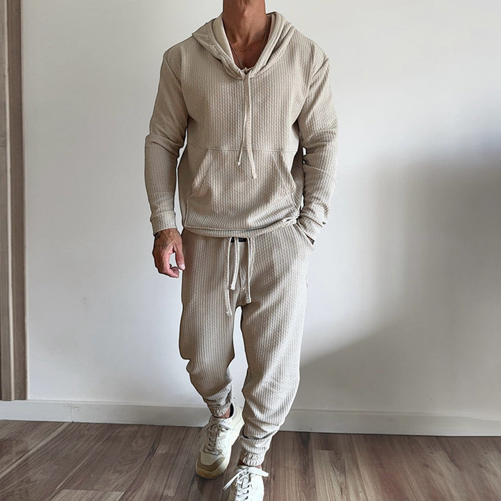 Herren gemütlicher Hoodie und Jogginghose Set Aliams